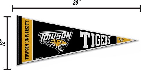 Rico Industries NCAA Towson Tigers 12" x 30" Felt Wall Décor Pennant - Great for Home/Bed Room/Man Cave Décor in Saudi Arabia
