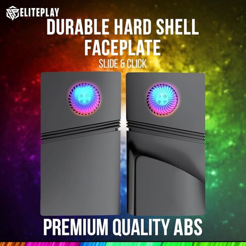 Black PS5 Pro Faceplate مع LED LID LID Vents Cover Cover Plats Shell Shell Matte Black Expance for PlayStation 5 Pro Disc Edition in Kuwait