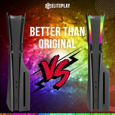 Black PS5 Pro Faceplate مع LED LID LID Vents Cover Cover Plats Shell Shell Matte Black Expance for PlayStation 5 Pro Disc Edition in Kuwait