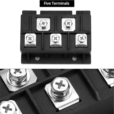 QWORK 200A 1600V 3-Phase Silicon Full Diode Bridge Rectifier Module, High Power AC to DC Converter with Superior Heat Dissipation in Saudi Arabia