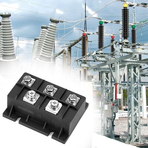 QWORK 200A 1600V 3-Phase Silicon Full Diode Bridge Rectifier Module, High Power AC to DC Converter with Superior Heat Dissipation in Saudi Arabia