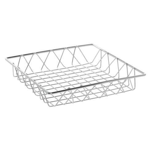 Hubert Wire Basket Square مطلي بالكروم - 12 "L x 12" W x 2 "H in Saudi Arabia