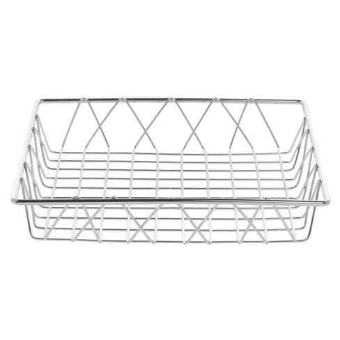 Hubert Wire Basket Square مطلي بالكروم - 12 "L x 12" W x 2 "H in Saudi Arabia