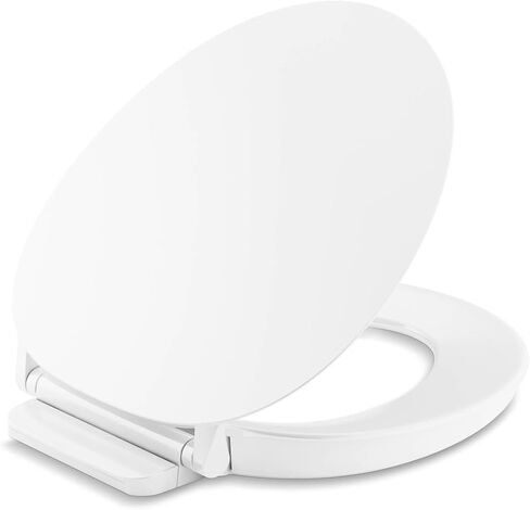 KOHLER 57777-WCF-0 Cymbal ReadyLatch Quiet-Close Soft Close Toilet Seat Elongated, Flexible CoreFlex Material, Wider Toilet Seat Surface, Home Essentials, White in Saudi Arabia