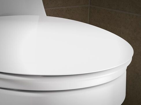 KOHLER 57777-WCF-0 Cymbal ReadyLatch Quiet-Close Soft Close Toilet Seat Elongated, Flexible CoreFlex Material, Wider Toilet Seat Surface, Home Essentials, White in Saudi Arabia