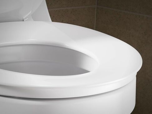 KOHLER 57777-WCF-0 Cymbal ReadyLatch Quiet-Close Soft Close Toilet Seat Elongated, Flexible CoreFlex Material, Wider Toilet Seat Surface, Home Essentials, White in Saudi Arabia