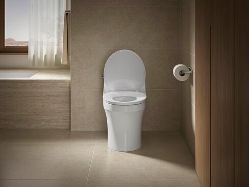 KOHLER 57777-WCF-0 Cymbal ReadyLatch Quiet-Close Soft Close Toilet Seat Elongated, Flexible CoreFlex Material, Wider Toilet Seat Surface, Home Essentials, White in Saudi Arabia