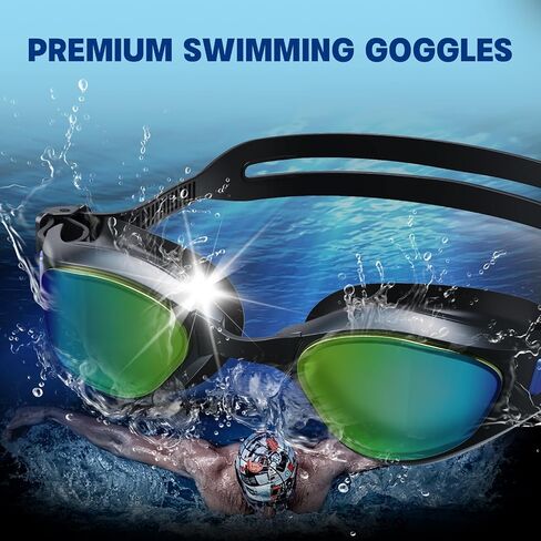 Swim Goggles – Anti-Fog, UV Protection, Leak-Proof & Comfort Fit, Wide View Swim Goggles for Women Men Adult Youth in Saudi Arabia