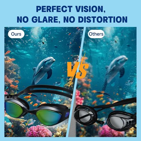 Swim Goggles – Anti-Fog, UV Protection, Leak-Proof & Comfort Fit, Wide View Swim Goggles for Women Men Adult Youth in Saudi Arabia