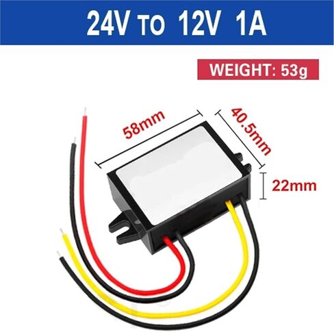 1 PCS 24V إلى 12V DC DC STEPLOUS DOWN MODULE MODULE IP 67 1A-8A منظم الجهد لإمدادات الطاقة الصوتية للسيارة (8A ABS M) in Saudi Arabia