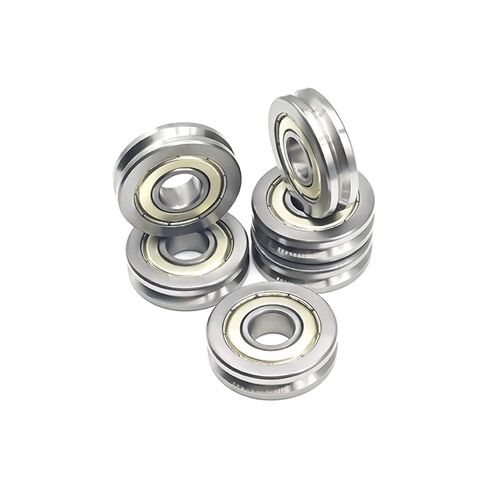 V6000zz 10x30x8 مم V Groove Guide Pulley Shaeve محمل السكك الحديدية محمل 4pcs in Kuwait