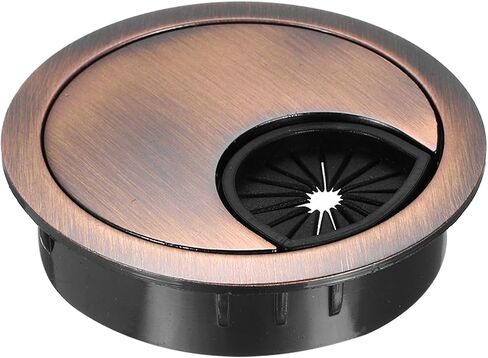Meccanixity Desk Grommet 2 بوصة ، وسبائك الزنك مستديرة ثقب غطاء السلك منظم كبل كابل كابل الكابلات للكمبيوتر المكتبي ، 49.5 ملم ، البرونز in Saudi Arabia