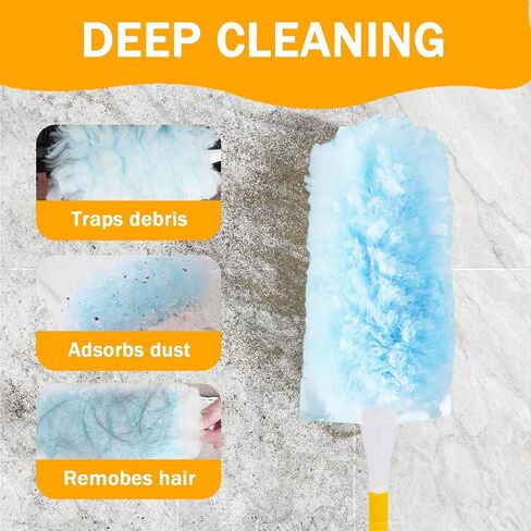 40 تعبئة Duster Count لـ Swiffer Duster ، و 360 درجة تعبئة Duster Duster ، و duster من الألياف الدقيقة المتاح للأثاث الغبار ، والستائر ، ومراوح السقف ، والجدران ، (40 إعادة تعبئة ومقبض واحد) in Saudi Arabia