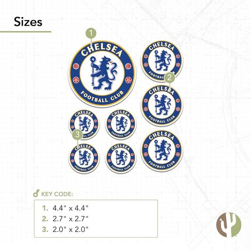 Desert Cactus Chelsea FC Sticker Decal Vinyl London Blue Lions Football Football Cootccer Botto Scrapbook T3 (Type 3-1) in Saudi Arabia