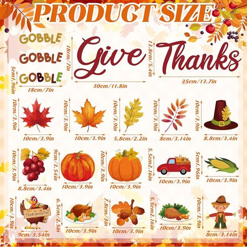 Xuhal 21 Pcs Happy Fall Magnets Leaves Acorn Pumpkin Fridge Magnets Thanksgiving Garage Door Magnets Thanksgiving Garage Door Decorations Autumn Harvest Holiday Magnetic Stickers for Car Refrigerator in Kuwait