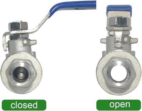 304 Stainless Steel 1 Inch Ball Valve Male to Female NPT Standard Full Port for Water Oil Gas Vinyl Handle WOG1000 in Kuwait