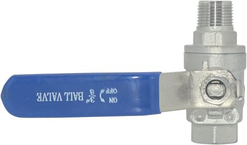 304 Stainless Steel 1 Inch Ball Valve Male to Female NPT Standard Full Port for Water Oil Gas Vinyl Handle WOG1000 in Kuwait