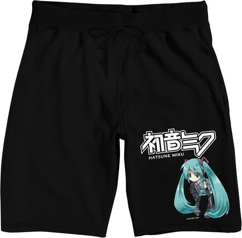 BioWorld Hatsune Miku Chibi شخصية الرجال السود السوداء السراويل بيجاما in Saudi Arabia