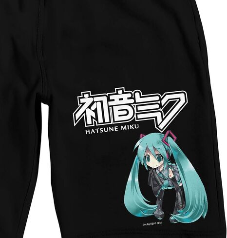 BioWorld Hatsune Miku Chibi شخصية الرجال السود السوداء السراويل بيجاما in Saudi Arabia