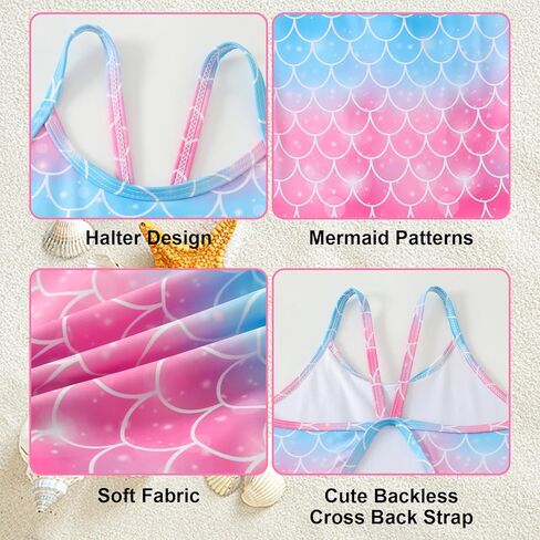 Girls One Piece Swimsuit Kids Girl Halter Quick Dry Swimwear Beach Summer Floral Bathing Suit 4-12 Years in Kuwait