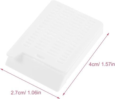 200pcs معالجة الأنسجة البلاستيكية تدمير الكاسيت مع ثقوب مربعة وغطاء آمن ، أشرطة علمية لاستخدام المختبر (أبيض) - 1.57 "× 1.06" in Saudi Arabia