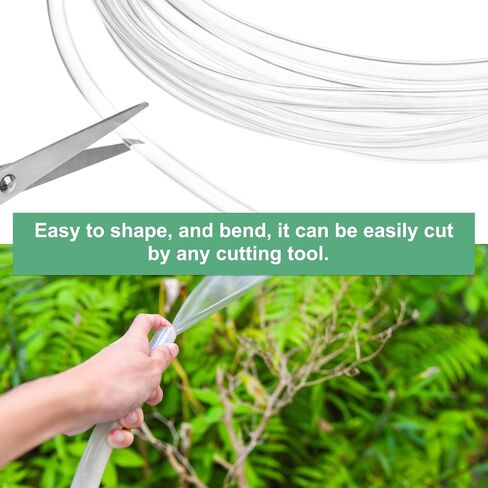 M METERXITY Clear Plastic Tubing, 0.35Inch(9mm) ID 0.43Inch(11mm) OD, 10ft(3.0m) Length PVC Tube Low Pressure Flexible Vinyl Tubing for Garden/Water Hose Airline Tube Aquarium in Saudi Arabia