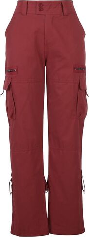 Womens Cargo Pants Lightweight Travel Safari Hiking Pant Zipper Pockets Fashion Casual Low Waist Trouser Y2K Clothes in Saudi Arabia