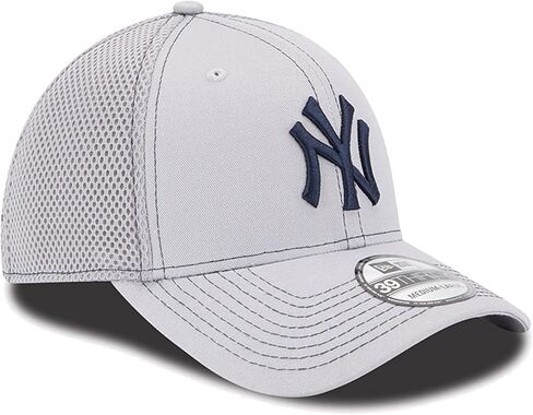 عصر جديد للجنسين-MLB 39 Thirty Gray Team Color Neo Logo Stretch Fit Flex Baseball Cap Hat in Saudi Arabia