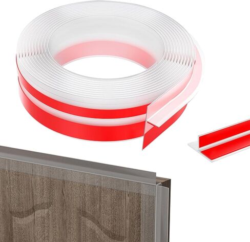 حشو الفجوة على شكل حرف T: شريط ختم سيليكون واضح لأبواب غرفة النوم الجزء العلوي من الجانب القاع والفجوات الأخرى الطول 118.1in/300 سم عرض 0.14in/0.35 سم مانع الغبار والضوضاء in Kuwait
