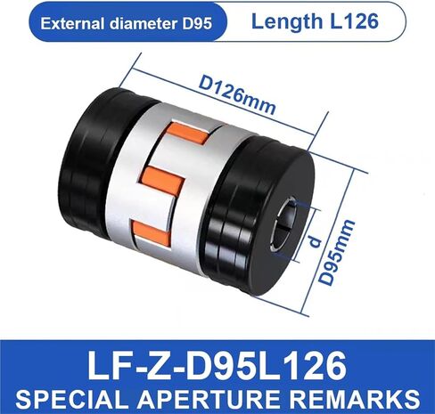 LF-Z-D95L126 High Torque Roass Coupler 4 Jaw Locking Assembly اقتران البرقوق المرن للمحركات cynchronous 1PCs (LF-Z-D95L126 50mm) in Saudi Arabia