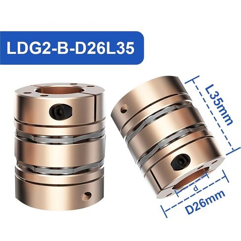 LDG2-B-D26L35 D26L35 اقتران الحجاب الحاجز المرن 4-12 ملم عمود 8 مسامير مرنة مرنة مرنة مقرنة عمود القرص الصناعي 1PC (6x6) in Kuwait