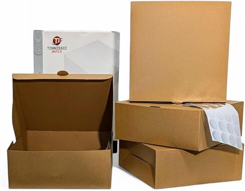 صناديق الكيك (10 × 10 × 4) inch kraft (حزمة 25). خذ عبوات للكعك والكعك والفطائر والكعك والعلاجات. in Saudi Arabia