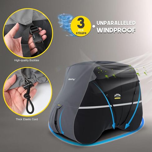 Rosefray Golf Cart Cover – Heavy-Duty 420D Oxford Fabric, Waterproof & Windproof Design – Fits Club Car, EZGO, Yamaha 2+2/4 Passenger Carts Black in Kuwait