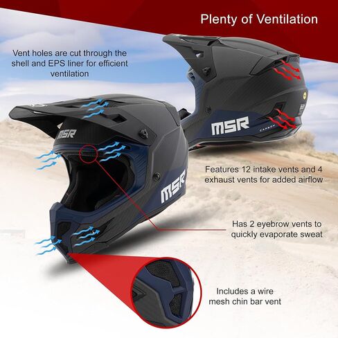 MSR Carbon Hex Motocross ، خوذة الدراجة الترابية مع MIPS in Kuwait