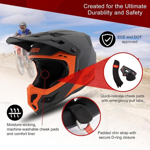 MSR Carbon Hex Motocross, Dirt Bike Helmet w/MIPS in Saudi Arabia