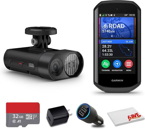 Garmin Varia Vue Headlight Bicycle Camera 4K Video Recording, 600-Lumen Smart Bike Light, Auto Brightness, Incident Detection, Long Battery Life Bundle with Edge 1050 Premium Cycling Computer in Saudi Arabia