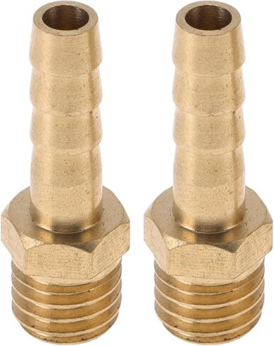 Brass Hose Barb Fittings 3/8" Barb OD M16x1.5 Male Thread Straight Barb Connector for Air Water Oil Gas Fuel 2 Pcs Gold Tone in Saudi Arabia