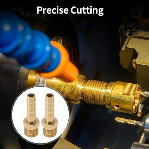 Brass Hose Barb Fittings 3/8" Barb OD M16x1.5 Male Thread Straight Barb Connector for Air Water Oil Gas Fuel 2 Pcs Gold Tone in Saudi Arabia