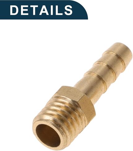 Brass Hose Barb Fittings 3/8" Barb OD M16x1.5 Male Thread Straight Barb Connector for Air Water Oil Gas Fuel 2 Pcs Gold Tone in Saudi Arabia