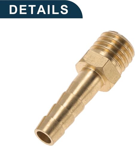 Brass Hose Barb Fittings 3/8" Barb OD M16x1.5 Male Thread Straight Barb Connector for Air Water Oil Gas Fuel 2 Pcs Gold Tone in Saudi Arabia