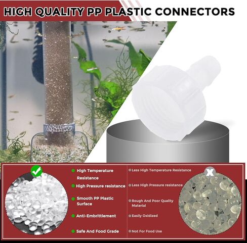 Pack of 4 Plastic Hose Barb Fittings 5/16" Hose Barb to 1/2" g Female Fittings in Kuwait