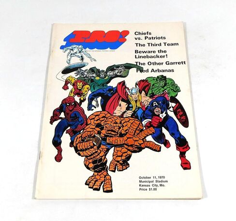 1970 بوسطن باتريوت في Kansas City Chiefs NFL Football Marvel برنامج 10-11-70-برامج اتحاد كرة القدم الأميركي in Saudi Arabia