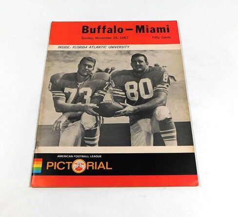 1967 Buffalo Bills في Miami Dolphins AFL Football Program 11-26-67-برامج اتحاد كرة القدم الأميركي in Saudi Arabia