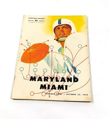 1954 Maryland at Miami Florida College Football Program 10-22-54 - College Programs in Saudi Arabia