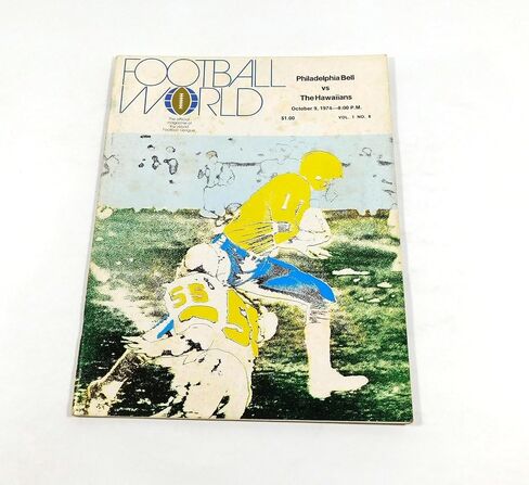 1974 Honolulu Hawaiians at Philadelphia Bell WFL Football Program 10-9-74 - NFL Programs in Saudi Arabia