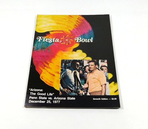 1975 برنامج Fiesta Bowl Football Program Penn State vs Arizona State 12-25-77-برامج الكلية in Saudi Arabia