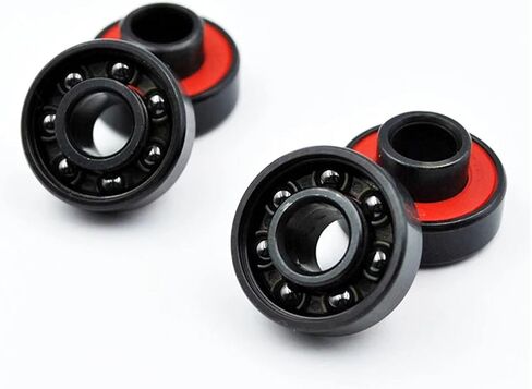 8/16Pcs 608 2RS Hybrid Black Ceramic Ball Bearing 8 * 22 * 7mm Longboard Roller Skateboard Integrated Built in Spacers Bearings(16Pcs) in Saudi Arabia