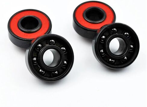 8/16Pcs 608 2RS Hybrid Black Ceramic Ball Bearing 8 * 22 * 7mm Longboard Roller Skateboard Integrated Built in Spacers Bearings(16Pcs) in Saudi Arabia