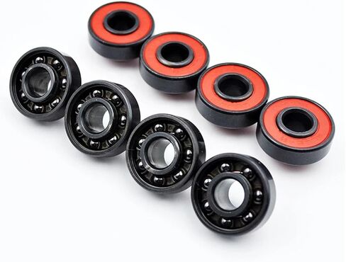 8/16Pcs 608 2RS Hybrid Black Ceramic Ball Bearing 8 * 22 * 7mm Longboard Roller Skateboard Integrated Built in Spacers Bearings(16Pcs) in Saudi Arabia