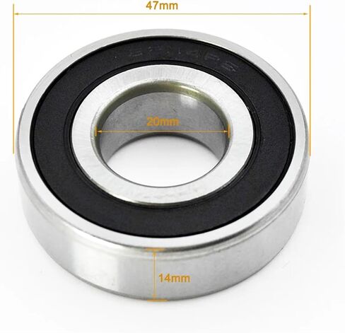 2Pcs 6204 2RS ZZ 20 * 47 * 14mm 6204RS 6204Z DDU 2Z Inner Diameter 20mm Chrome Steel Deep Groove Ball Bearings(6204 2RS Normal) in Saudi Arabia